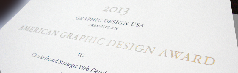 We just won 3 awards from Graphic Design USA! - Checkerboard